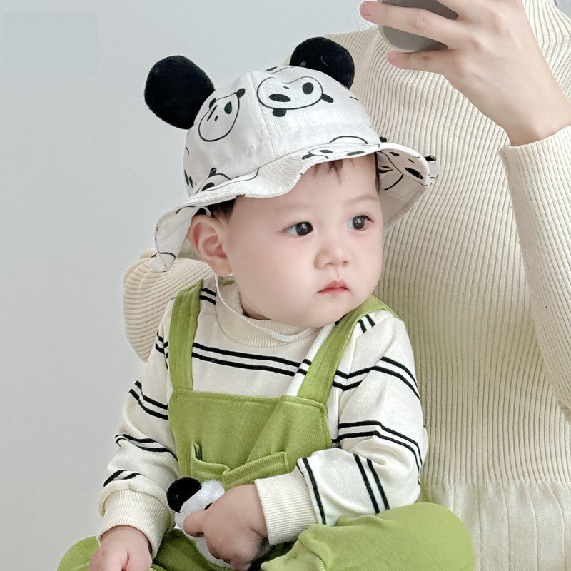 Sombrero de bebé primavera y otoño delgado bebé hombre lindo recién nacido pequeño mes de edad fuera pescador sombrero sombrero de sol invierno