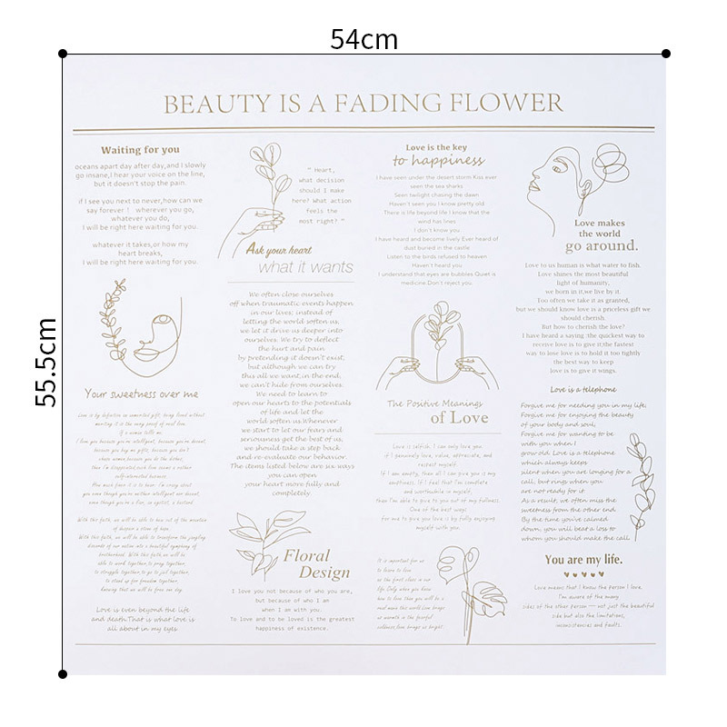 Papel de Regalo, Material para Envolver, Papel Decorativo para Flores, Papel para Floristería, Productos de Papel Decorativo, Caja de Regalo, Papel para Envolver Tulipanes, Estilo Ins