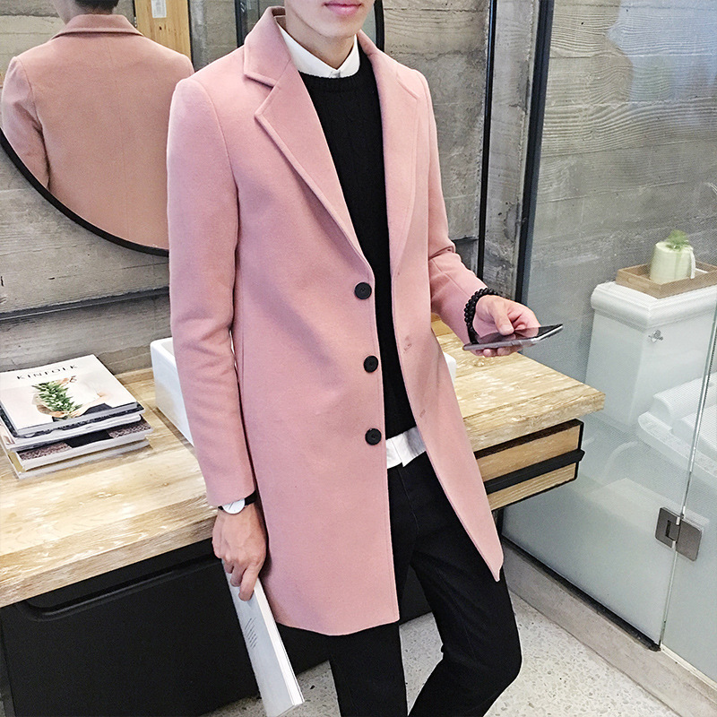 2019 otoño e invierno nuevo abrigo de lana para hombre