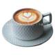 Japanese Ceramic Creative Coffee Cup and Saucer suit Latte Cappuccino High-end Simple Ins Cup 300ml