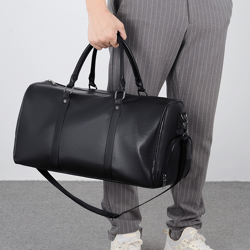 2023 nueva PU fitness bolsa de deporte de los hombres y las mujeres de equipaje bolsa de viaje de gran capacidad hombro crossbody bolsa de equipaje portátil