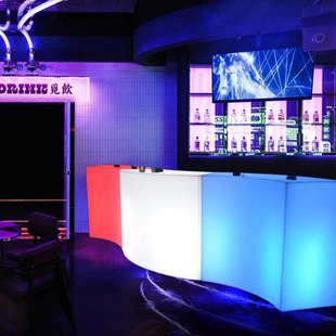 Luminous Bar Table, Commercial Leisure Cocktail Bar Table, Outdoor Waterproof Mobile Bar Table Combination