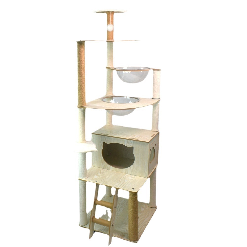 Venta directa de fábrica gato escalada marco Gran Lujo gato nido gato árbol integrado multi-capa espacio Cápsula de la columna de fisal gato escalada marco