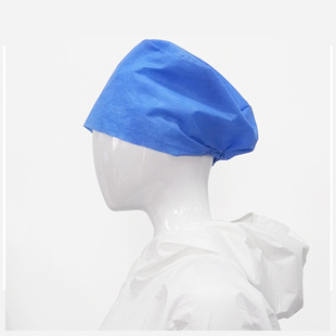 Disposable nurse cap SMS round cap non-woven cap Blue half rubber band surgical doctor cap non-woven Angel cap