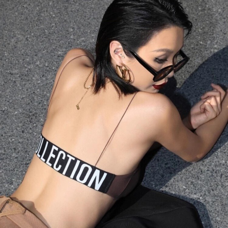 Beautiful Back Underwear for Women with Exposed Thin Breasts, Sexy Cool Vest Bra Set, New Summer Style