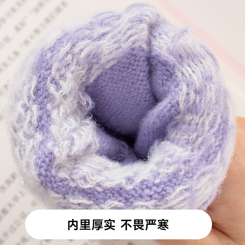工場直販のニット毛糸製フルフィンガー/フィンガーレス タッチスクリーン対応 冬用防寒保温ゲーム/宿題用暖かい手袋|undefined
