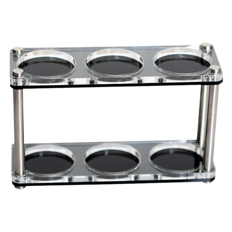 Acrílico de doble capa de café aparato de almacenamiento de rack 51/53/58mm polvo prensa polvo de tela de almacenamiento de rack base de almacenamiento