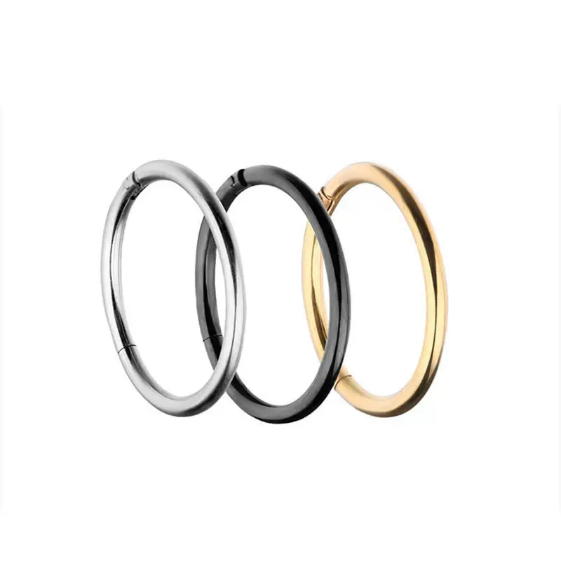 跨境爆款316L不锈钢鼻环唇环穿刺饰品细耳环圈多用穿鼻环工厂批发