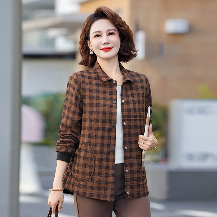 时尚休闲女装妈妈装外套上衣简约大方的设计风格，日常通勤款|undefined