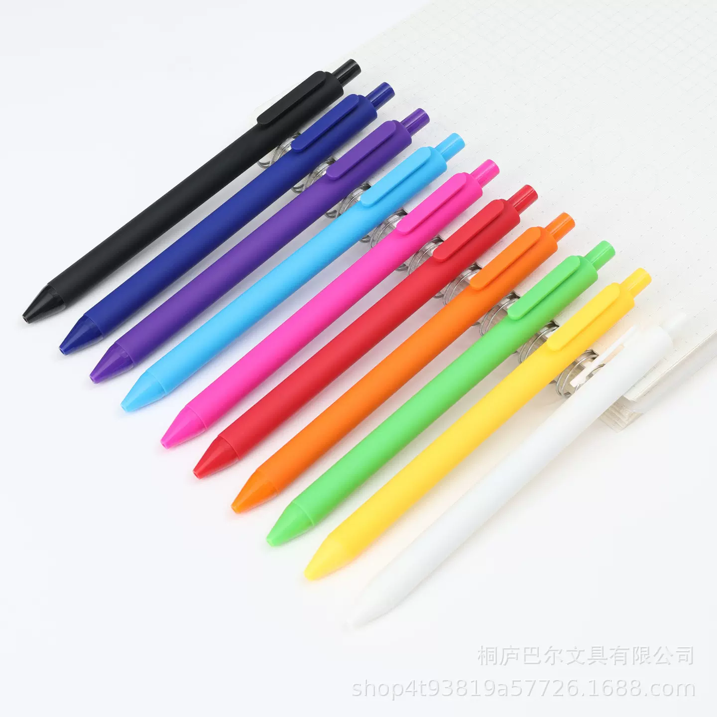 跨境马卡龙糖果中性笔学生按动式签字笔印刷logo广告笔文具用品