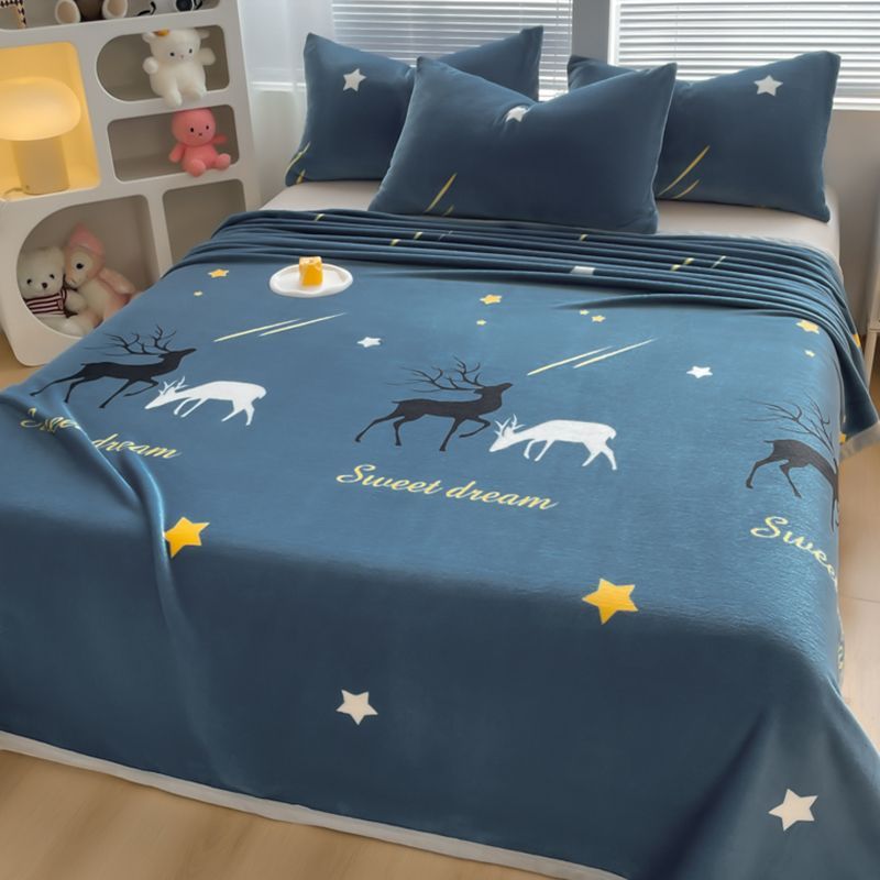 Dual lados de la leche mantas de lana de coral frida gruesa mantas de lana de coral dormitorio de estudiantes mantas de cama mantas invierno