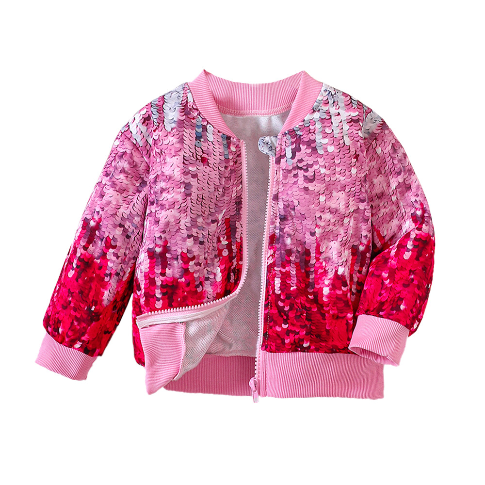 EW Kinderbekleidung, neues Produkt für Mädchen, mehrfarbig bedruckte Baseballjacke mit Reißverschluss für Herbst und Winter WT555-D_voghion.com