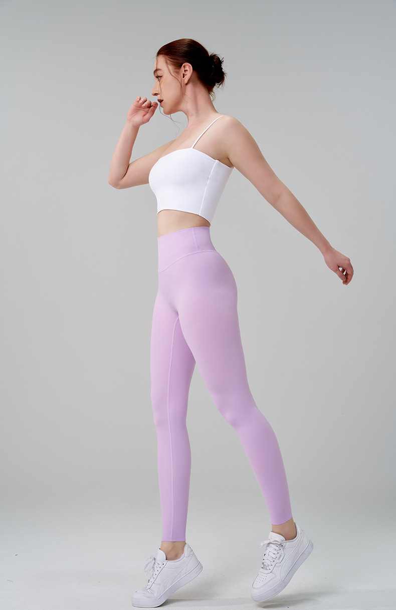 Fitness Sport Style Solid Color Nylon Super Elastic Lycra No Size Collarless Active Bottoms Pants display picture 9