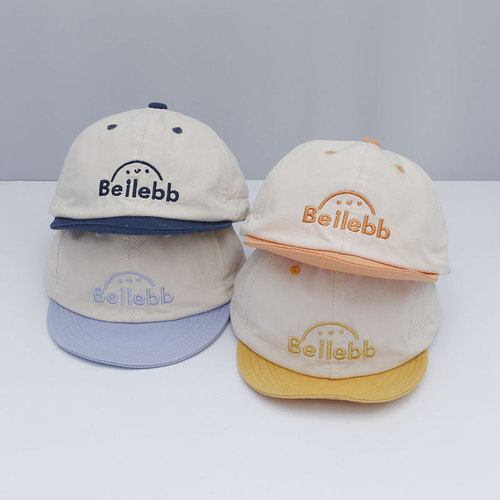 Baby Hat Spring Summer Unisex Children Duckbill Hat Infants Soft Brim Cartoon Baseball Sunshade Sun Protection Hat 2076-8