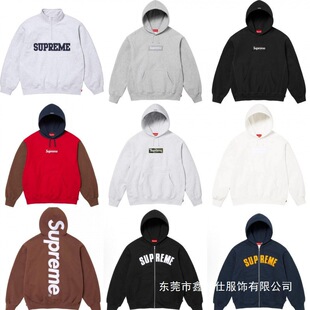 �߰汾supreme25SS ����HOODED SWEATSHIRT ��LOGO�ӽqñ���l��