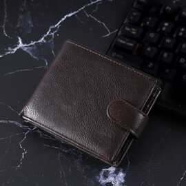 短款男士钱包PU时尚2026大容量多功能卡包大钞夹厂家直供潮流压花
