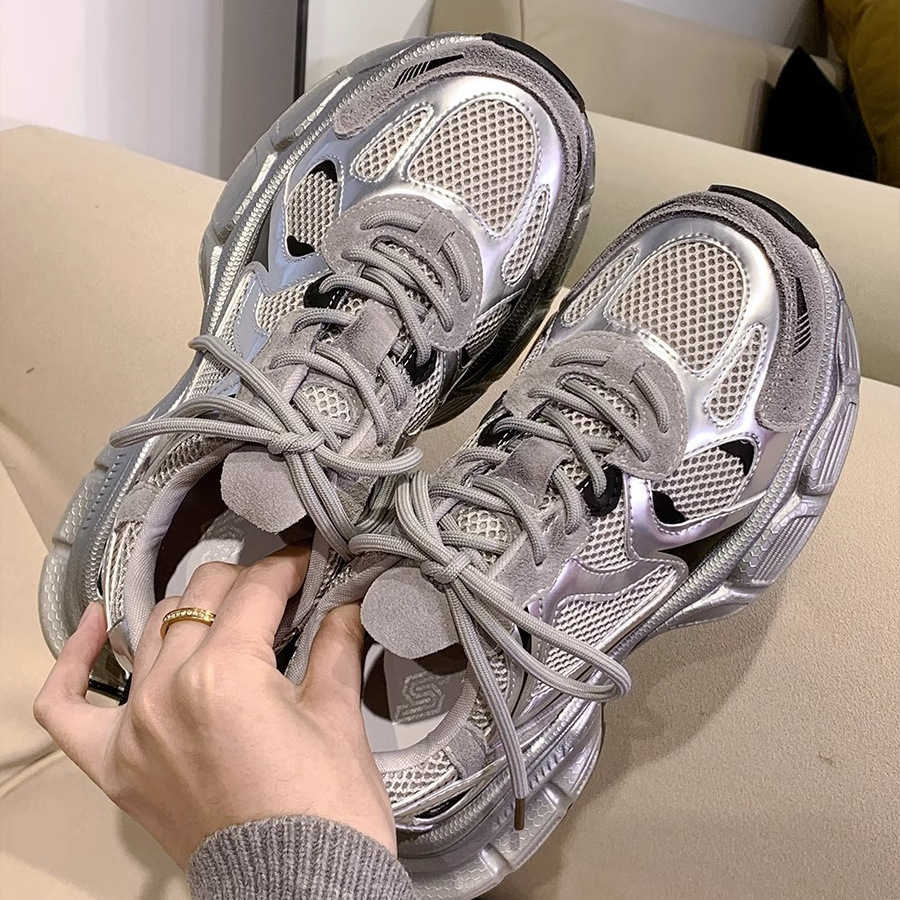 2026 nuevos zapatos de mujer zapatos de papá zapatos de carreras casuales transpirables zapatos deportivos ligeros de suela gruesa