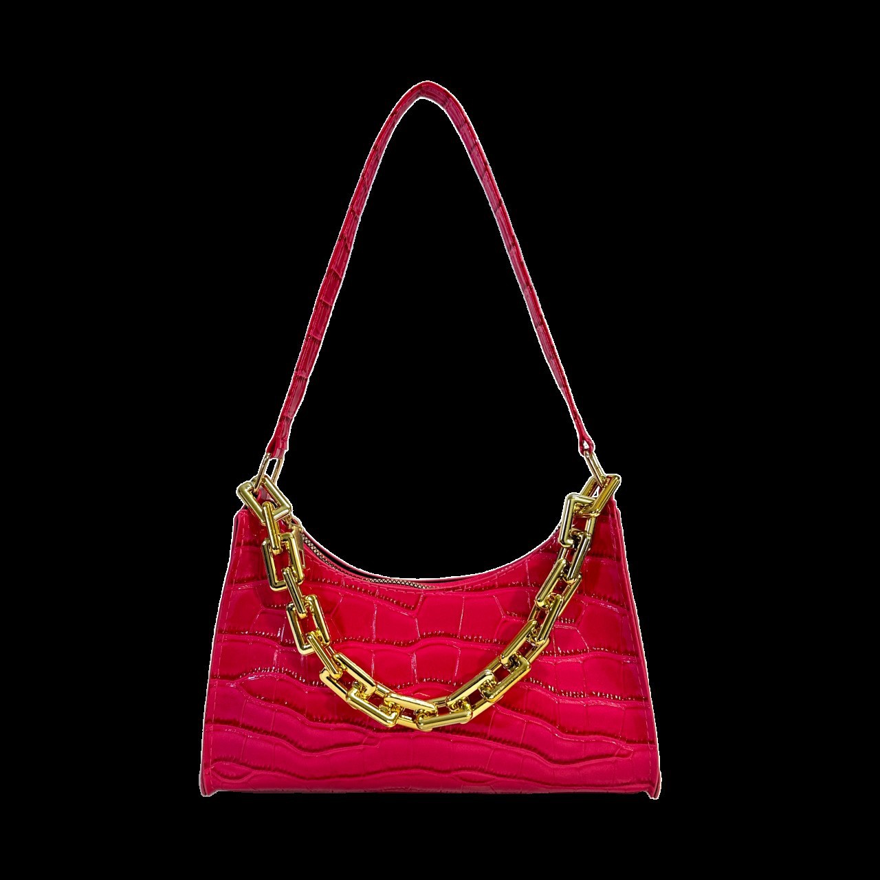 Bolso de axila con patrón de cocodrilo 2025 nuevo bolso de comercio exterior del sudeste asiático bolso de cercanías bolso de hombro de todo fósforo de moda femenina