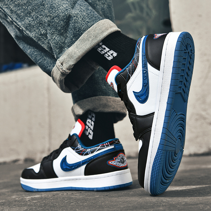 Putian Aj Men's Shoes Air Force One Sneakers Spliced Sports Casual Shoes for Men and Women, Fashionable, Versatile, Breathable and Personalized