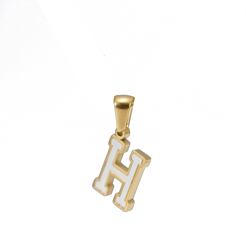 Nicho clásico colgante carta de acero inoxidable transfronteriza fábrica al por mayor europeo y americano ins estilo personalizado todo fósforo collar de moda