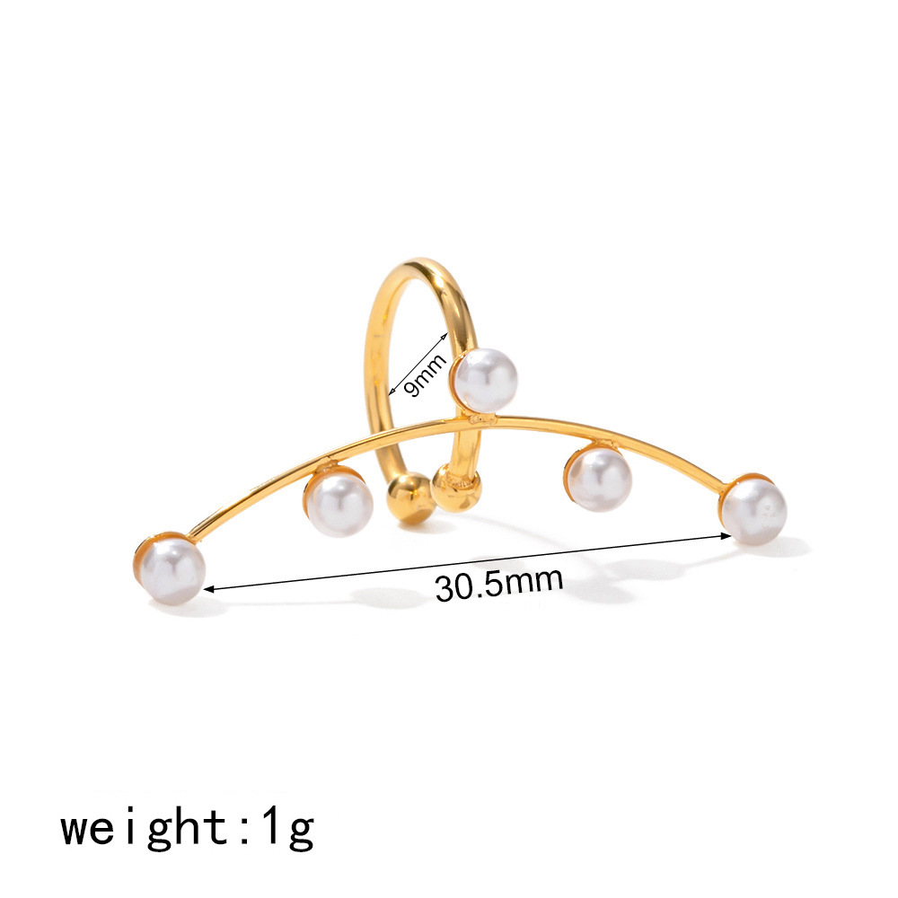 Europa y los Estados Unidos Ins viento red 18k oro titanio abrazadera de orejas de acero sin agujeros de alto nivel nicho de alto nivel no se desvanece abrazadera de orejas óseas