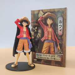 Anime Wholesale One Piece Straw Hat Treasure Hunting Cloak Luffy Ornament Figure Model Birthday Gift