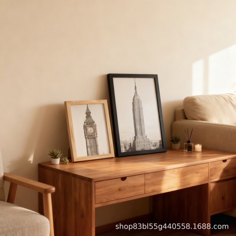 Creative Decorative Photo Frame Wholesale Large Size 8K Simple Wall-Mounted Picture Frame Mounting 16inch A4 Display Frame Wooden Display Stand