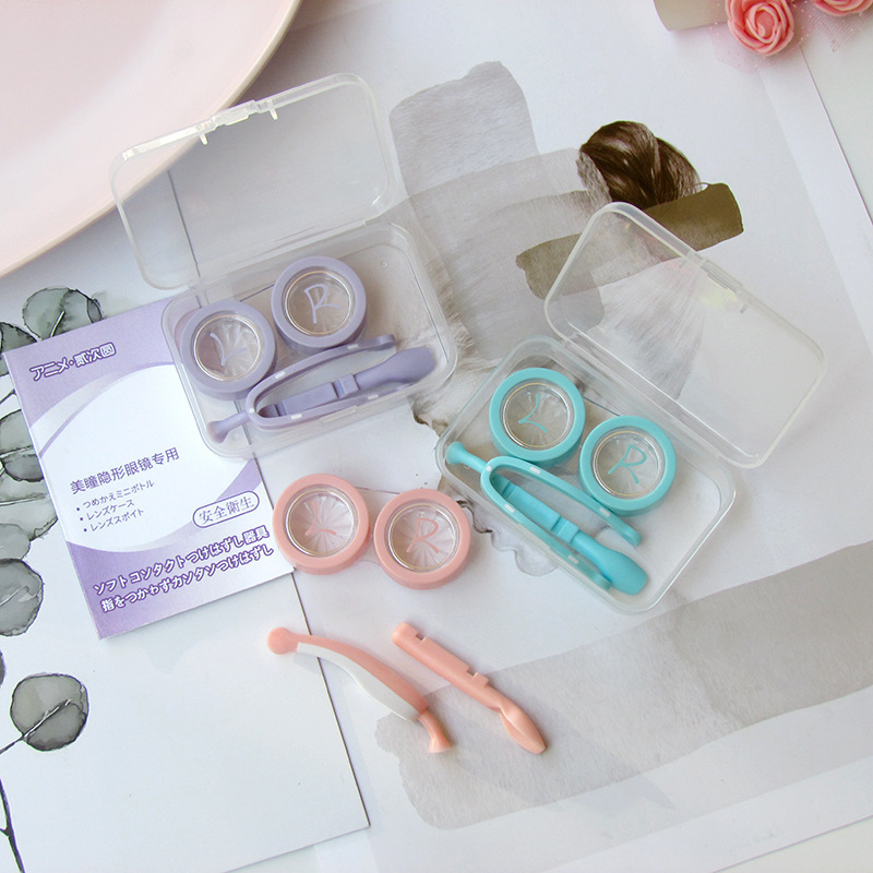 Contact Lens Wearer, Contact Lens Wearing and Removal Clip, Small Stick Set, Double Box, Transparent Shell, Easy to Carry Contact Lens Wearer, Contact Lens Wearing and Removal Clip, Small Stick Set, Double Box, Transparent Shell, Easy to Carry