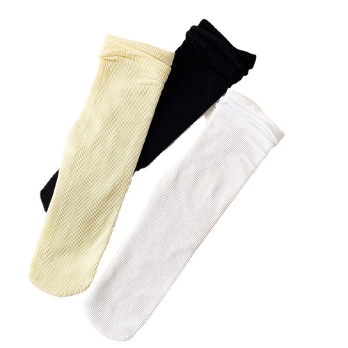 Socks for women in mid-calf summer thin ice socks velvet ice stockings summer pile socks white long socks for women JK socks