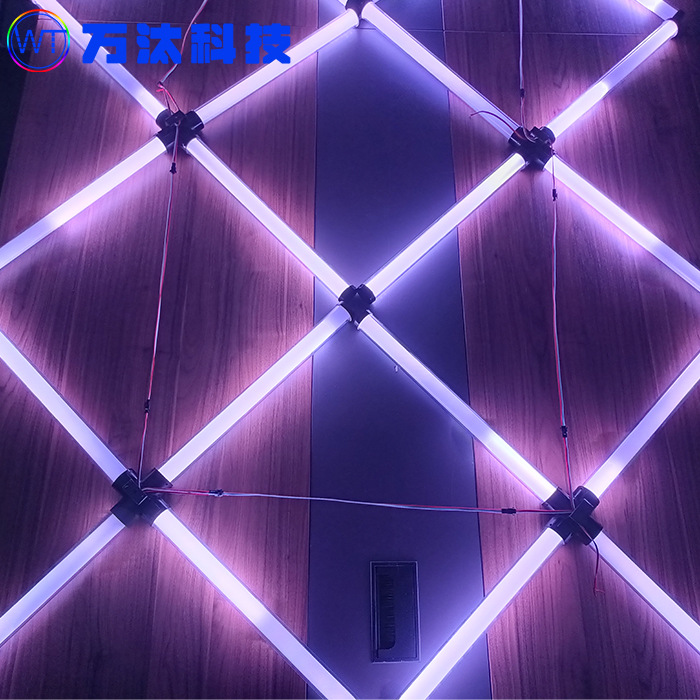 풀 컬러 LED 픽셀 튜브 무대 조명 360 도 발광 컬러 구름 튜브 무료 모델링 바 매직 네온 라이트