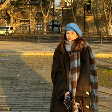 欣欣子同款围巾女冬季保暖加厚高级感设计百搭披肩毛绒情侣款围脖