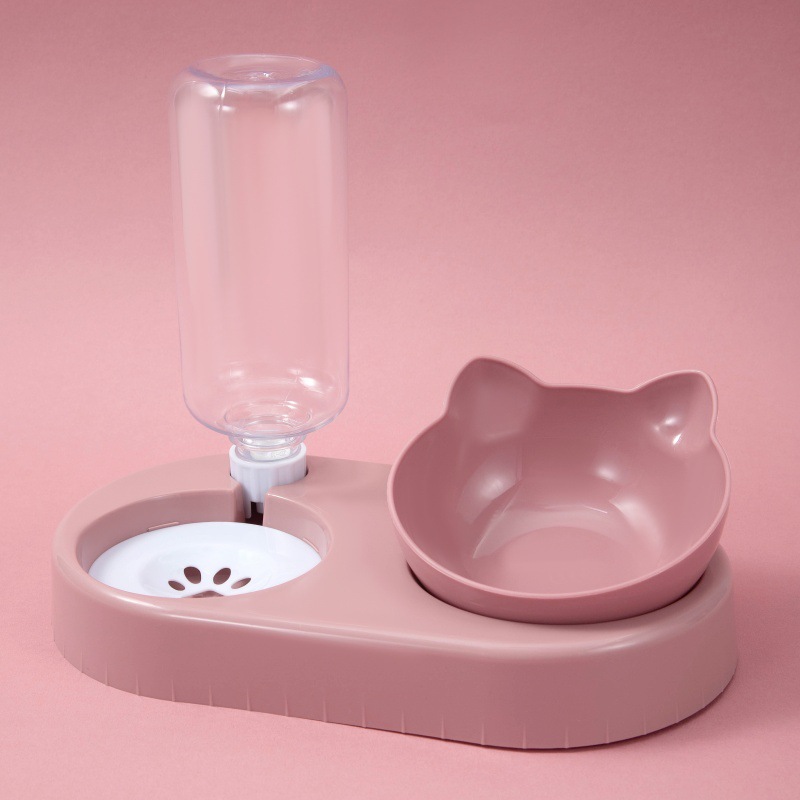 고양이 머리 더블 볼 핑크