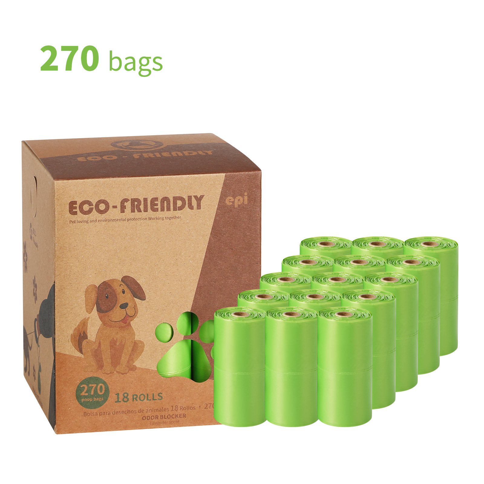 Bolso de mano engrosado de 1,5 seda, bolsa de chaleco de rollo degradable, bolsa de recogida, bolsa de basura para mascotas, bolsa de mierda para perros