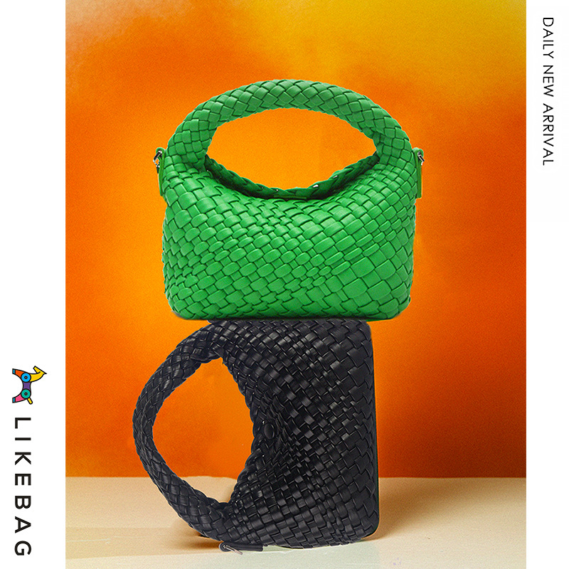 Nueva Bolsa de moda transfronteriza versión de alta calidad de bolsos de almuerzo tejidos a mano bolso de alta costura bolso de mujer de un hombro