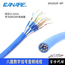 canare佳耐美DA202F-8P广播级AES/EBU八路110欧数字音频线缆DB25