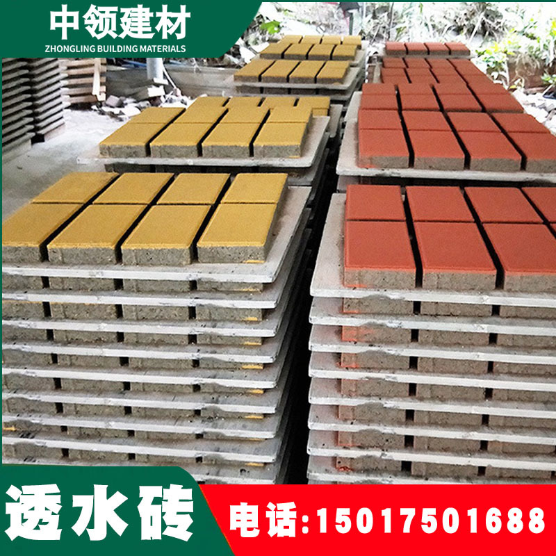 广州透水砖 水泥植草砖草坪砖 盲道砖人行道彩色砖建凌砖厂家价格