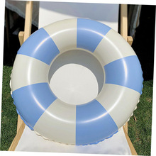 加厚儿童丹麦复古条纹游泳圈双层充气腋下圈戏水玩具婴儿