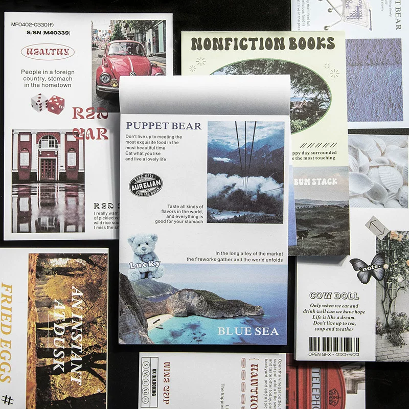 Notebook Dream Island — Retro salt-system DIY base paper, softcover A5, 10-pack