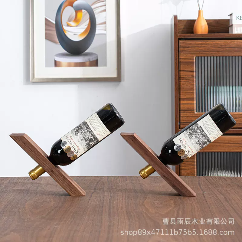 酒架实木摆件创意红酒架斜放酒瓶架子家用现代简约客厅酒柜装饰