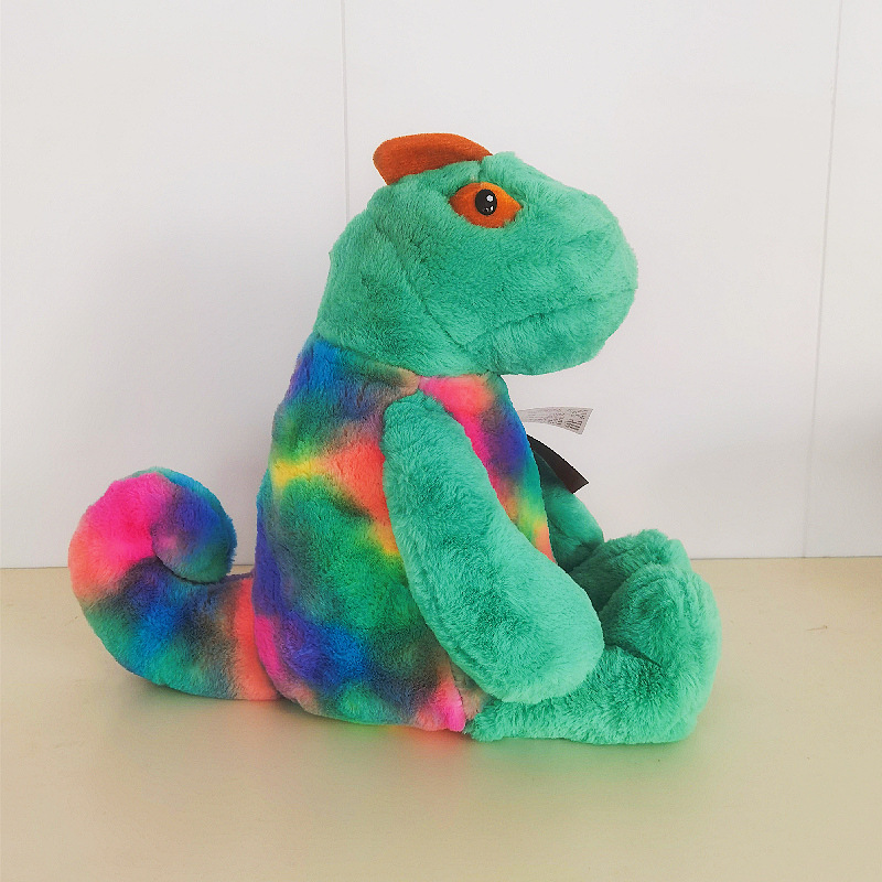 Peluche de camaleón Aurora, muñeco de lagartija realista, muñeco de dibujos animados acostado, almohada de muñeco, muñeco para coche, transfronterizo.