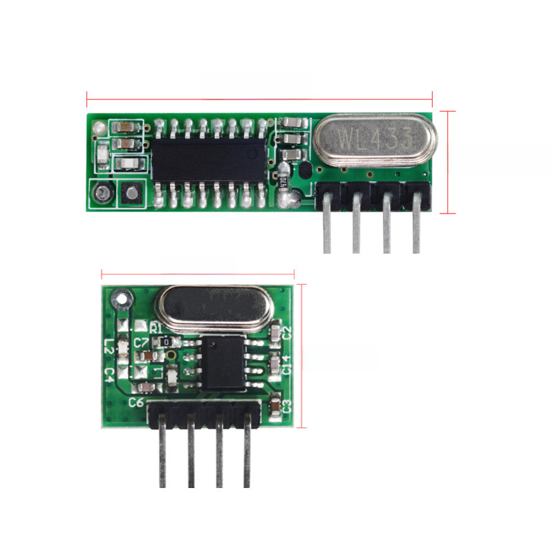 Factory Direct Sale 433M Wireless RF Remote Control Superheterodyne Reception Module Low Power Transmission Module Upgrade Version