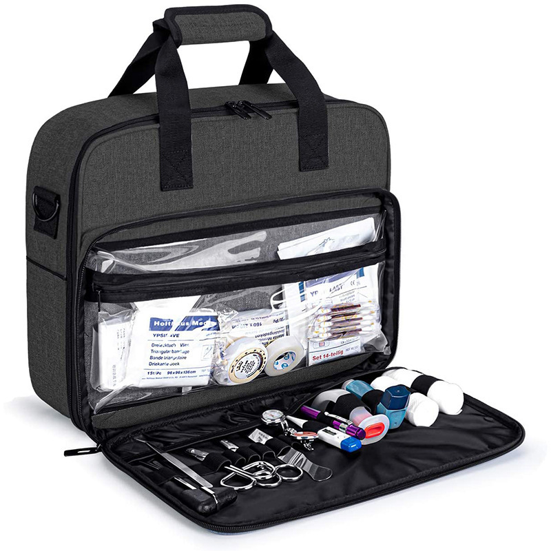 BSCI厂家医护包便携医疗包 防疫户外医药包 护士药品收纳单肩背包