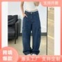 秋季宽松拖地美式直筒裤