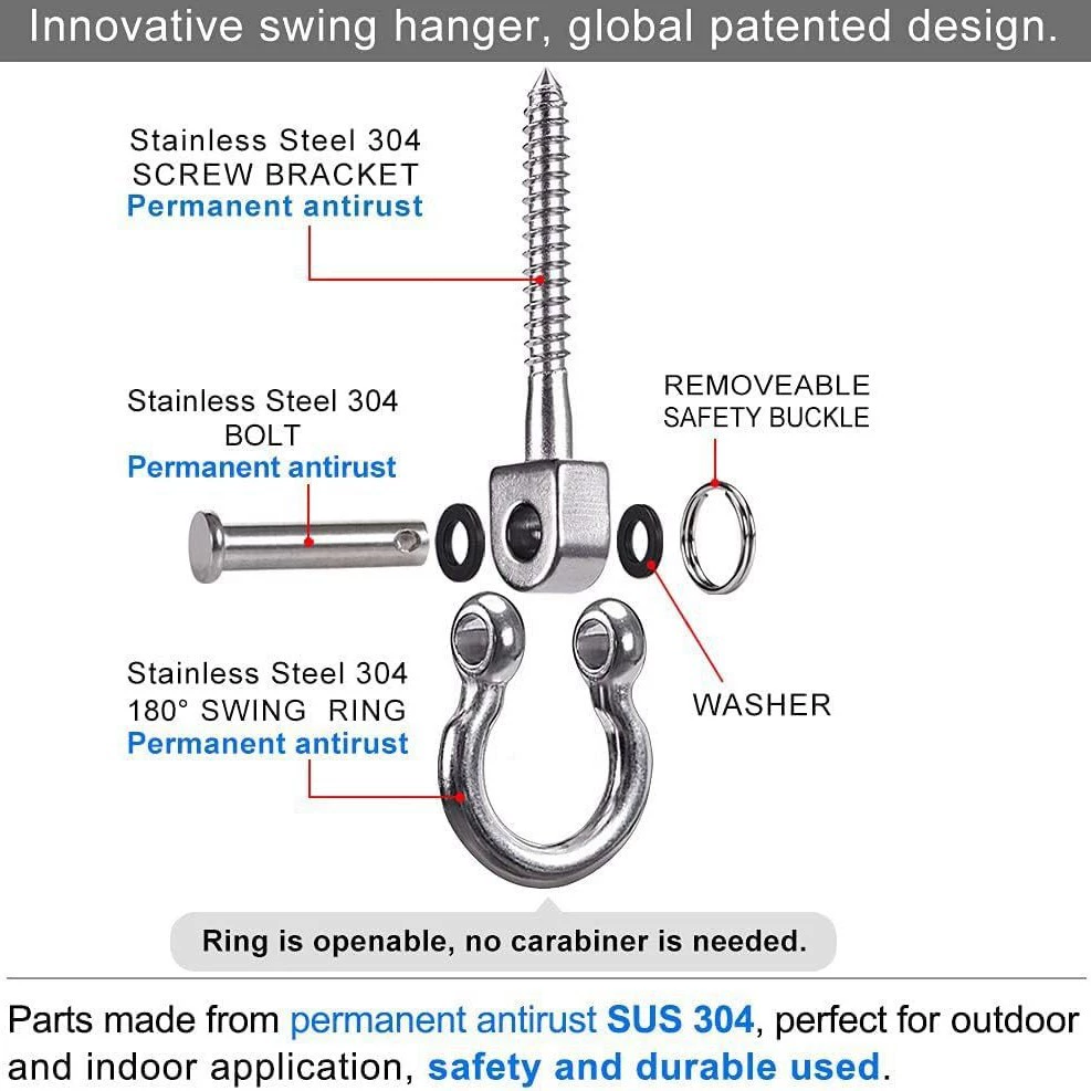 Трансграничный бокс мешок с песком крюк качели пряжка йога гамак аксессуары наружные качели крючки