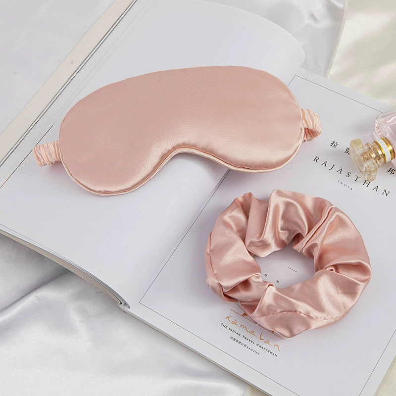 Silk sleep mask, set, hair accessory