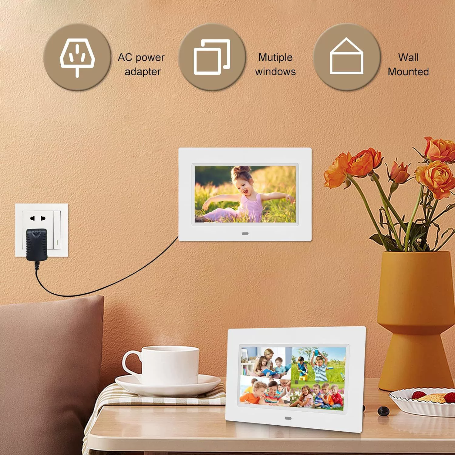 Цифровая фоторамка USB флеш-накопитель электронная таблица фотоальбом 7-дюймов