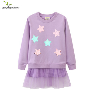 Cross-border supply of children's clothing long sleeve vests dress Europe and the United States best selling girls A word vests dress a generation of hair