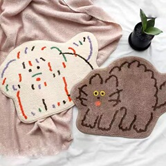 ins Korean style small fresh flower floor mat bedroom bathroom door water-absorbent non-slip carpet entrance foot mat bedside blanket
