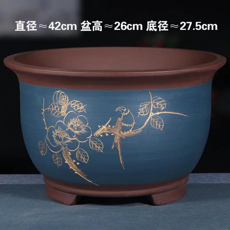 Peacock Blue 42cm Blue Triangle Golden Clock