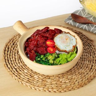 Traditional Rough Single-Handled Clay Pot Rice Clay Pot Clay Pot Gel Clay Pot Clay Pot Casserole Raw Gel Pot Yusensheng